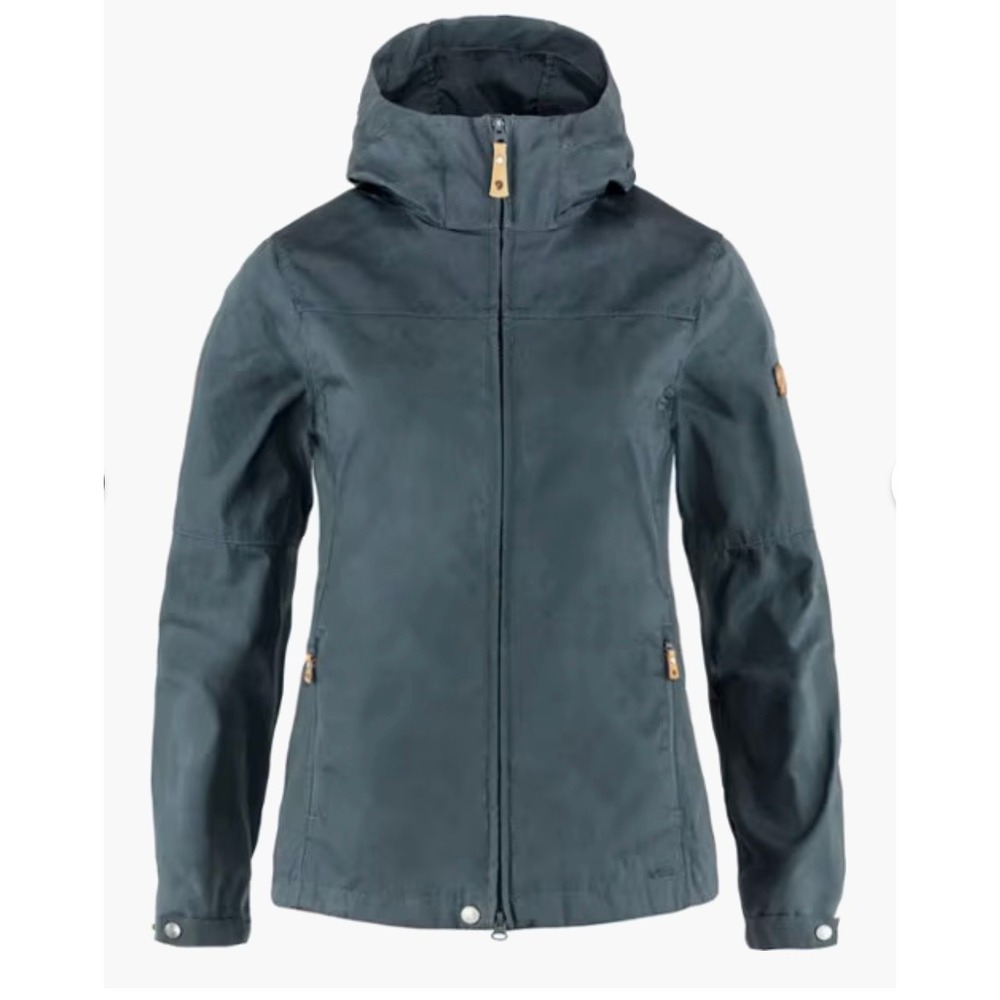 Fjallraven Stina Jacket Womens Large Dark Grey G-1000 Hooded Outdoor Coat L